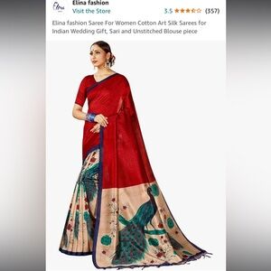 Beautiful peacock Saree. Brand new in original packaging.